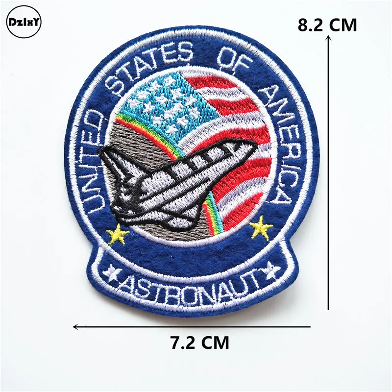 1 PCS B 5 1 шт космический челнок вышитые патчи железные патчи для одежды полосатые наклейки для поделок ракеты значки@ Q - Цвет: 1 PCS B 5