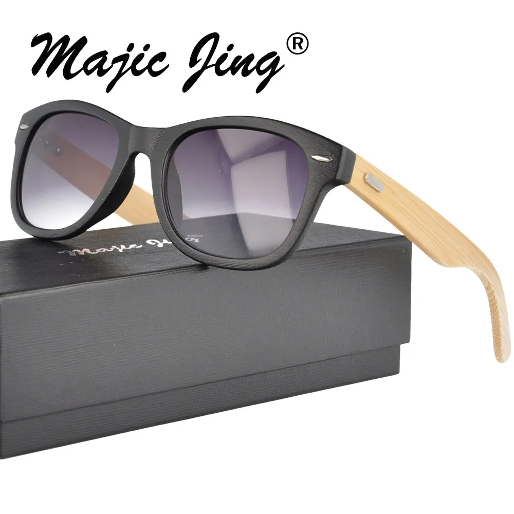 Классические солнцезащитные очки Magic Jing с бамбуковыми дужками и защитой UV400