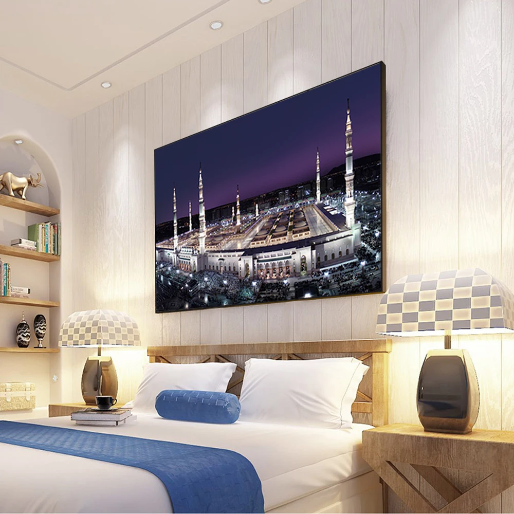 Mecca Holy Land Nightscape настенные постеры Реалистичная мусульманская мечеть