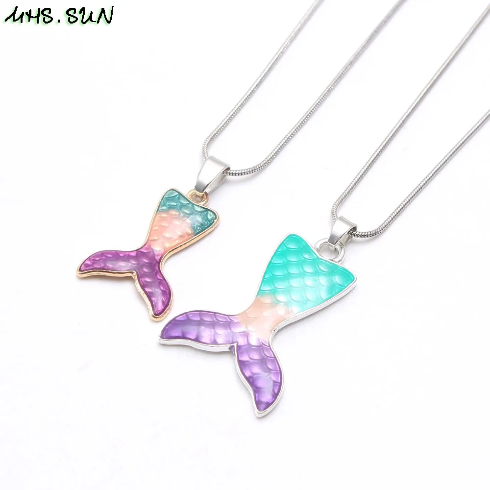 Ожерелье с подвеской в виде хвоста Русалочки MHS. SUN модное длинное ожерелье