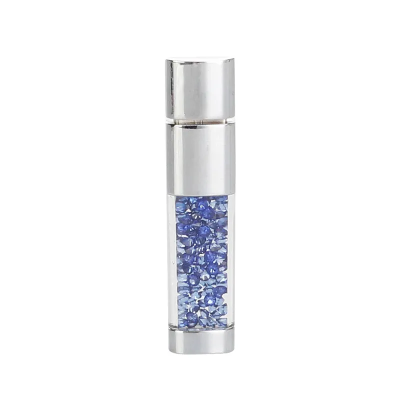 dark blue Флеш-накопитель, 8 ГБ, кристальная коробка, USB флешка, 64 ГБ, металлическая usb флеш-память, 128 ГБ, 4 Гб, флешка в виде бижутерии, 16 ГБ, USB флеш-накопитель, 32 ГБ, бесплатный логотип - Цвет: dark blue