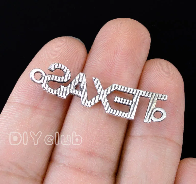 60pcs Antique Серебро Техас Разъем Подвески 36x8 мм|Шармы| |