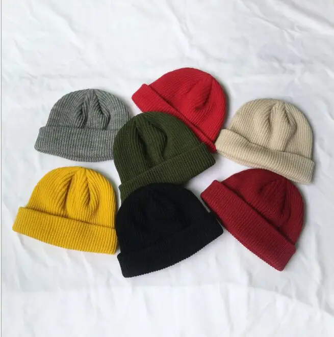 Шапка без козырька шапка в стиле хип хоп с черепом уличная вязаная для женщин и