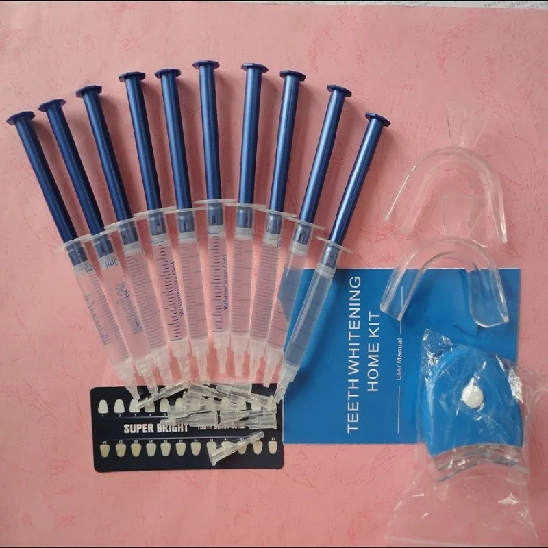 Набор для отбеливания зубов отбеливатель отбеливание 10 шт. гель лоток рта мини