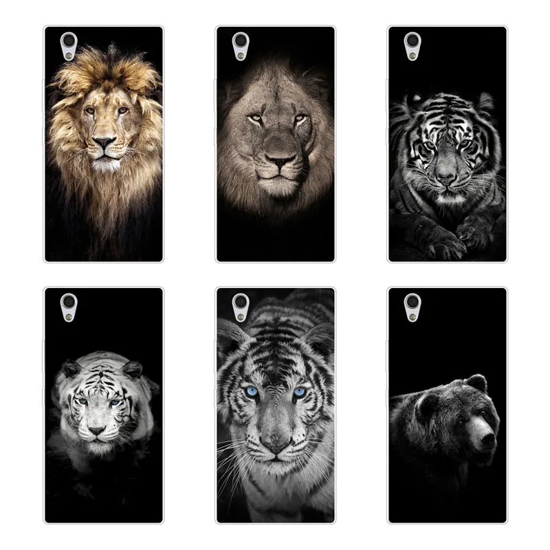 lenovo P70 P70T Case Silicon Tigers lions Painting Soft TPU Back Cover for P70-A P70-T Protect Phone cases shell |