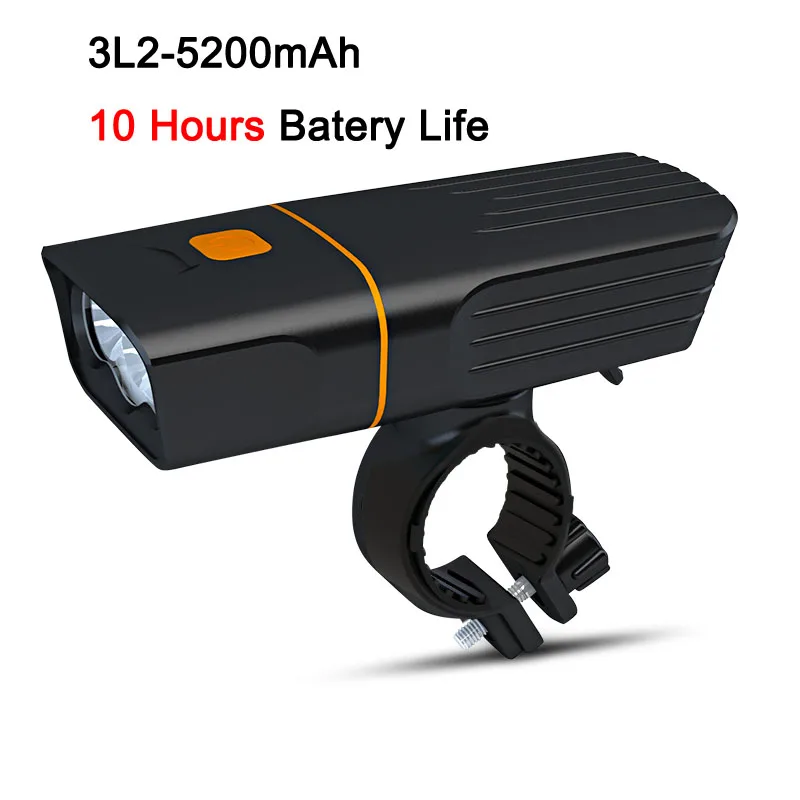 TK3-3L2-5200mAh TWTOPSE 3 светодиодный светильник для велосипеда 5200 мАч батарея для велоспорта MTB Горная дорога велосипед T6/L2 лампа водонепроницаемый внешний аккумулятор USB зарядка светильник - Цвет: TK3-3L2-5200mAh