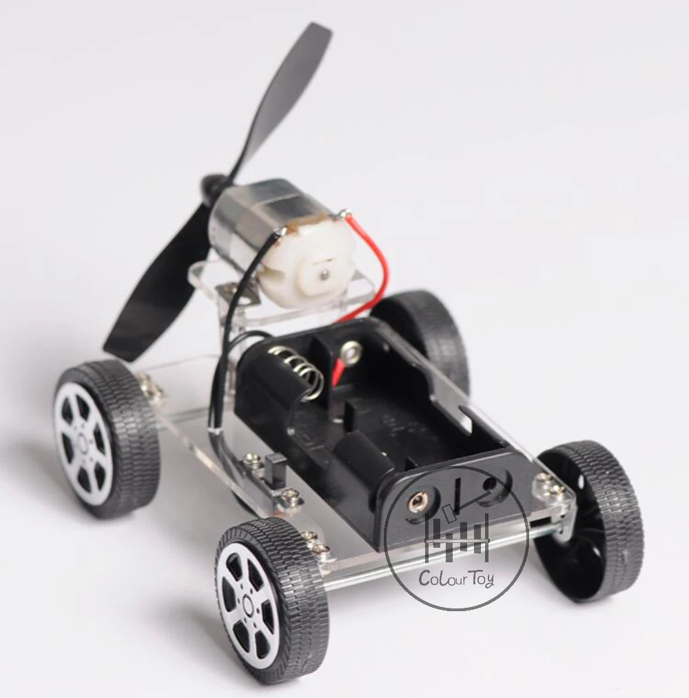 Мини-мотор DIY робот набор образование сборка умный ветряная машина детские игрушки для 3+ детей головоломка батарея подарки на день рождения