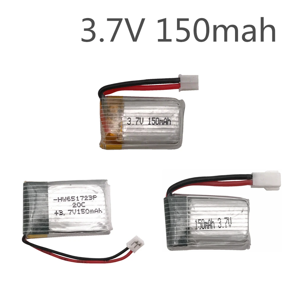 Аккумулятор Limskey 3,7 в, 150 мА · ч для H20, H8, H36, F36, U207, S107, S107G Mini Lipo, 4 шт. для квадрокоптера H8 Mini, H48, вертолета
