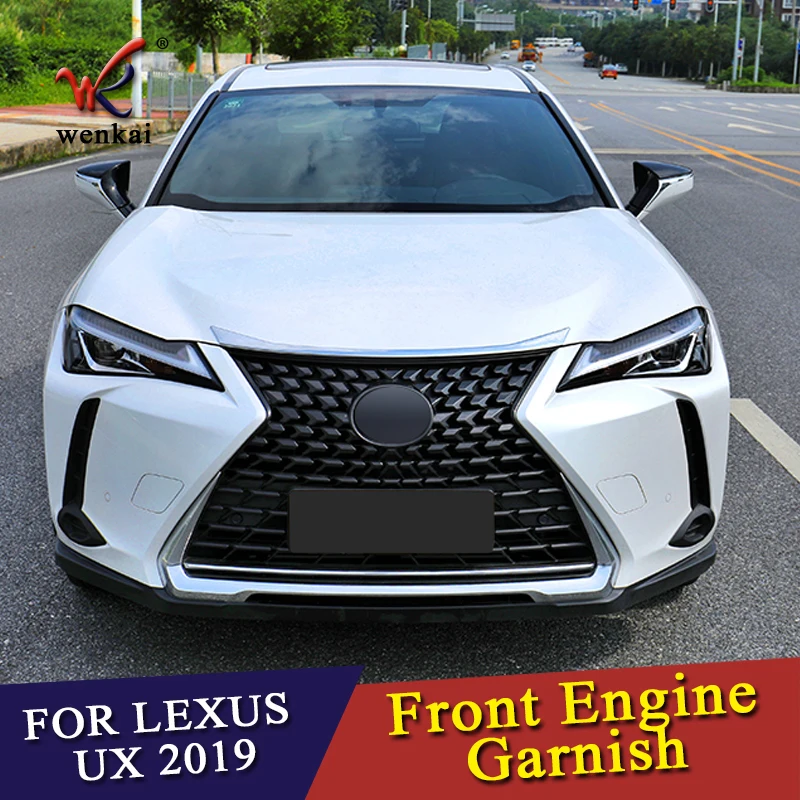 Хромированная передняя решетка бампера крышка двигателя планки для 19 Lexus UX UX200