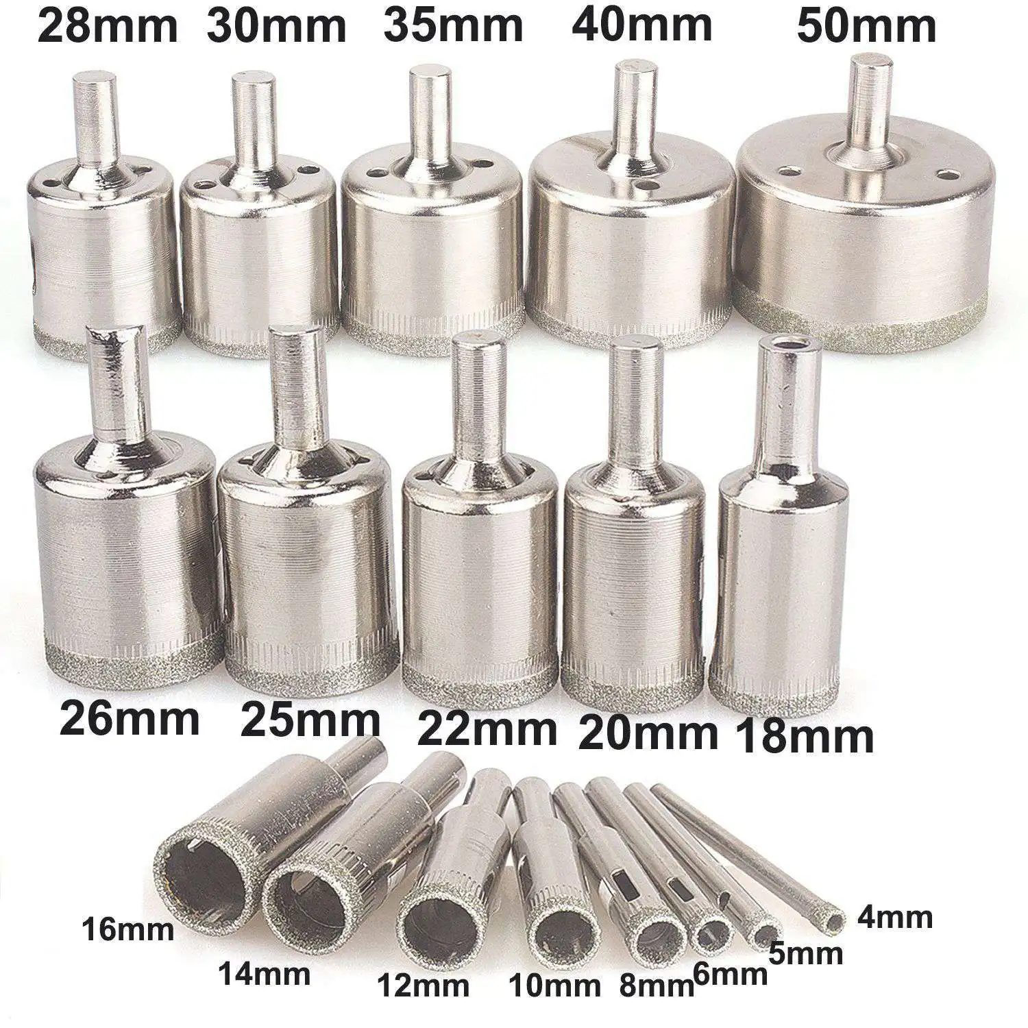 Diamond Drill Bits 18Pcs Hole Saws Hollow Core Set Remover Tools for Glass Ceramics Porcelain Ceramic Tile | Инструменты