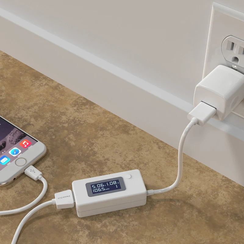 Новая акция цифровой ЖК USB зарядное устройство Емкость тестер напряжения тока метр для сотового телефона банк питания