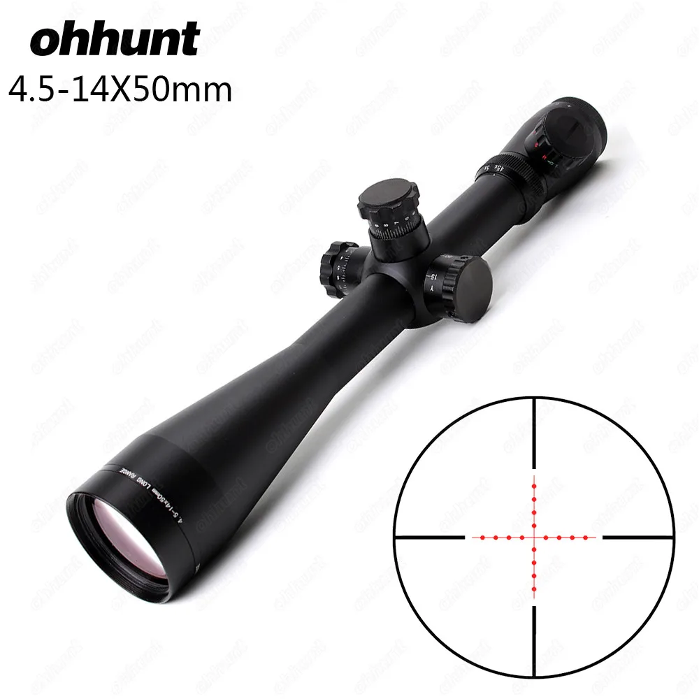 Тактический Ohhunt 4 5 14X50 охотничий прицел Mil Dot с подсветкой Высокое качество