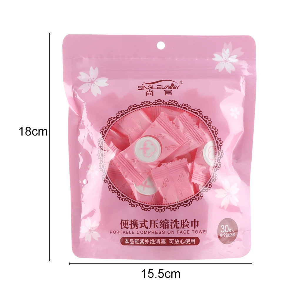 30 шт одноразовый Чистый хлопок сжатый портативный для путешествий полотенце