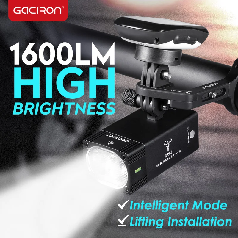 Gaciron 1000 1600 люмен светильник рь GoPro держатель крепления перезаряжаемый