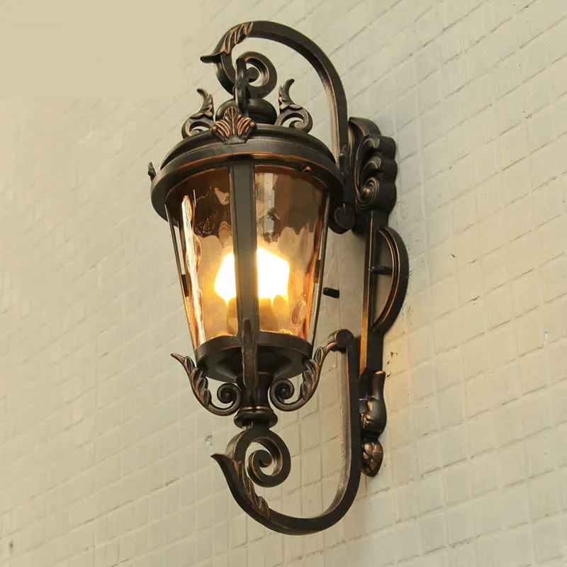 Винтажный Ретро Европейский коттедж железная стеклянная уличная настенная