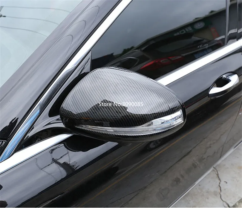 2 шт карбоновое волокно боковое зеркало заднего вида Крышка Накладка для Mercedes Benz C W205 E W213 glc-класс X253 S класс W222 для LHD