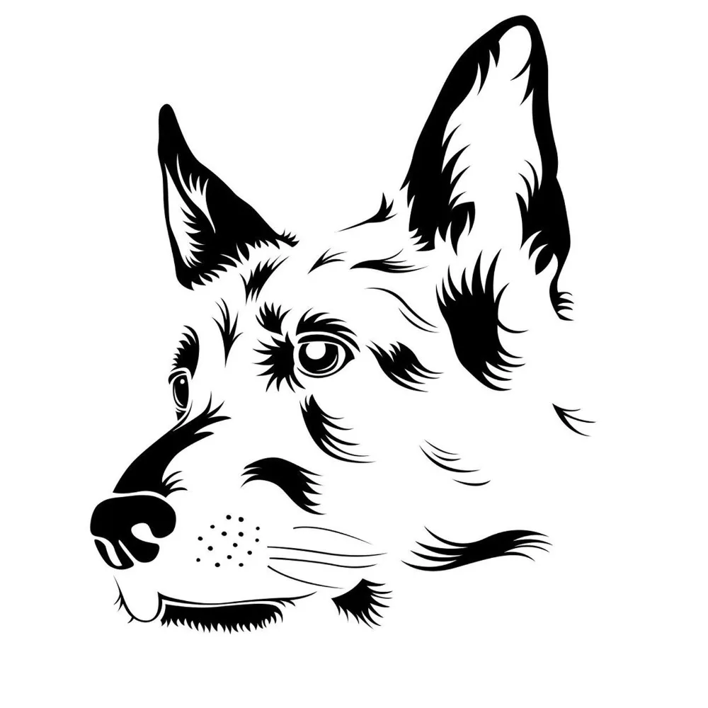 12*14 7 см Alsatian Dog немецкая овчарка модная классическая Автомобильная наклейка