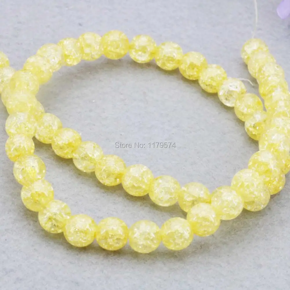 8 мм аксессуары на удачу стеклянные бусины золотого цвета незакрепленные в