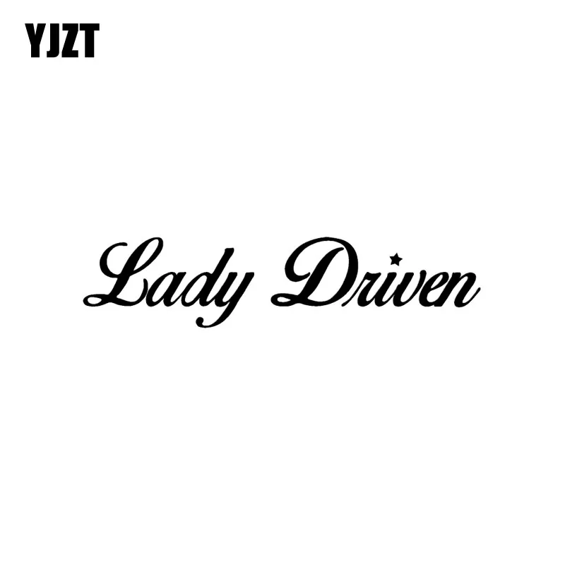 

YJZT 16.6CM*3.8CM Fashion LADY DRIVEN Vinyl Car Window Sticker Decoration Decals Black/Silver C11-0724