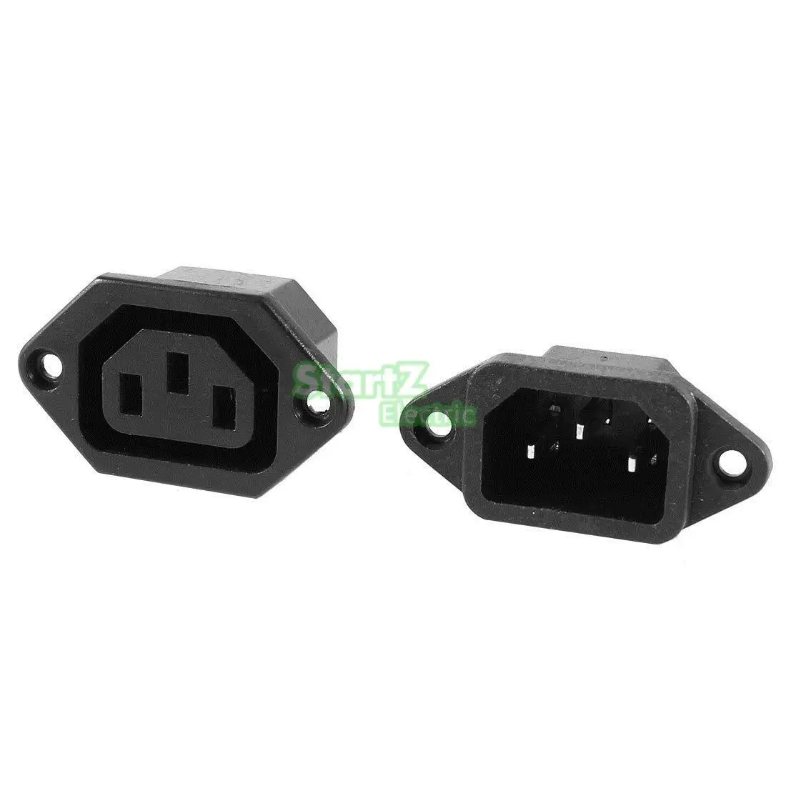 2 шт. IEC C14 C13 3 контактный корпус Панель Крепление Разъем AC 250V 10A|connector ac|connector plugconnector