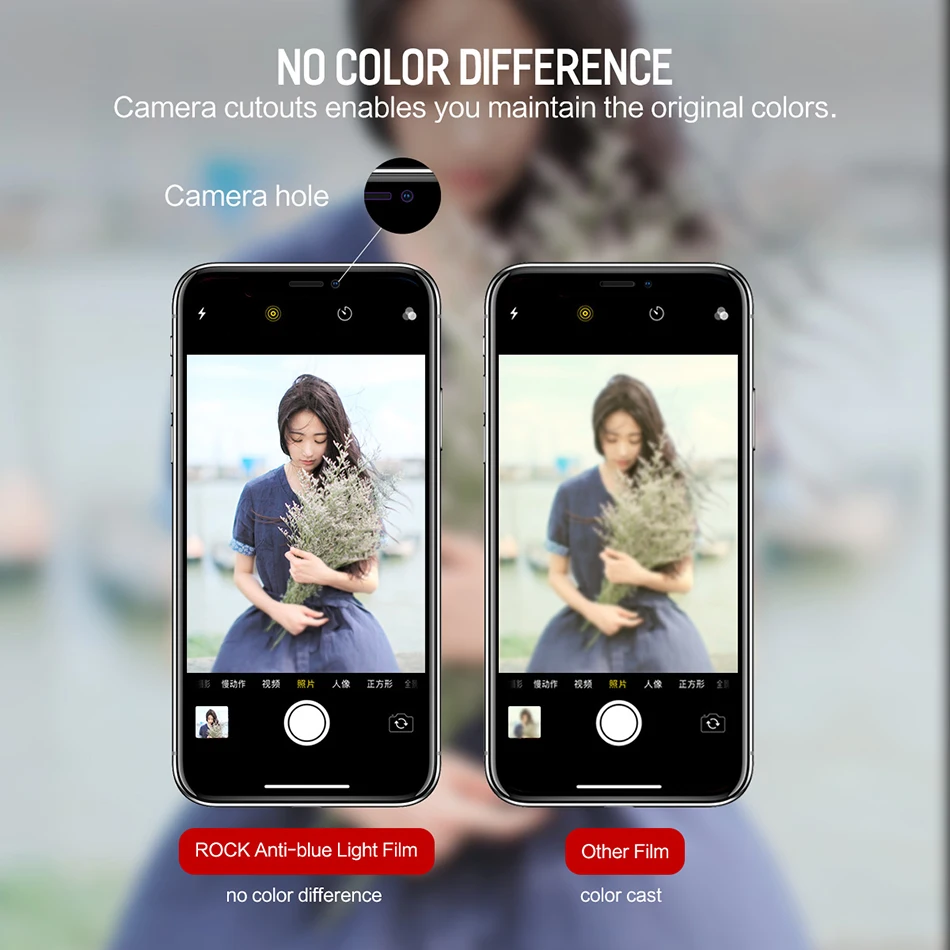 Закаленное стекло для iPhone X 8 7 6, рок Мягкий край высокой четкости анти синий светильник протектор экрана для iPhone 6S/6 P/7 P/8 P