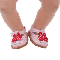 lovely bowknot princess shoe 3 colors can choose the doll that suits 43 cm baby dolls and 18 inch girl doll fittings g50 g52