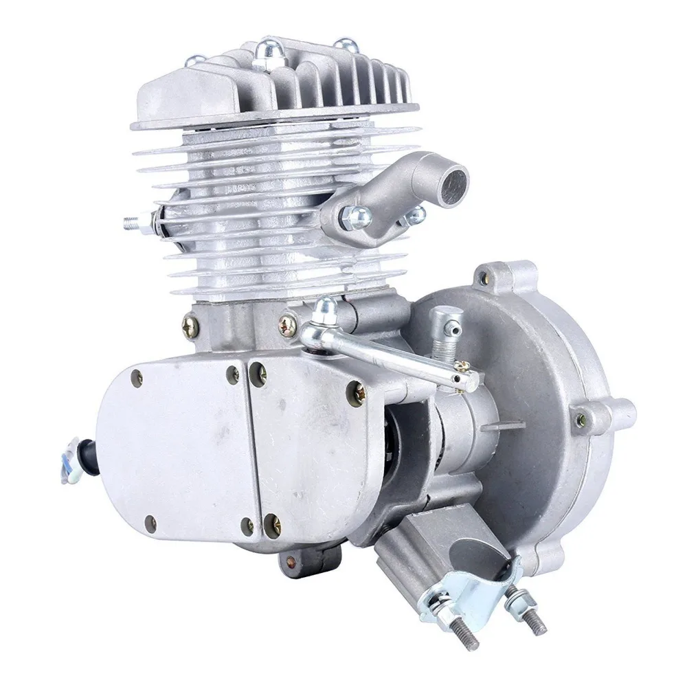 Серебряный 80cc 2-тактный бензиновый газовый комплект для двигателя DIY моторизованный велосипед