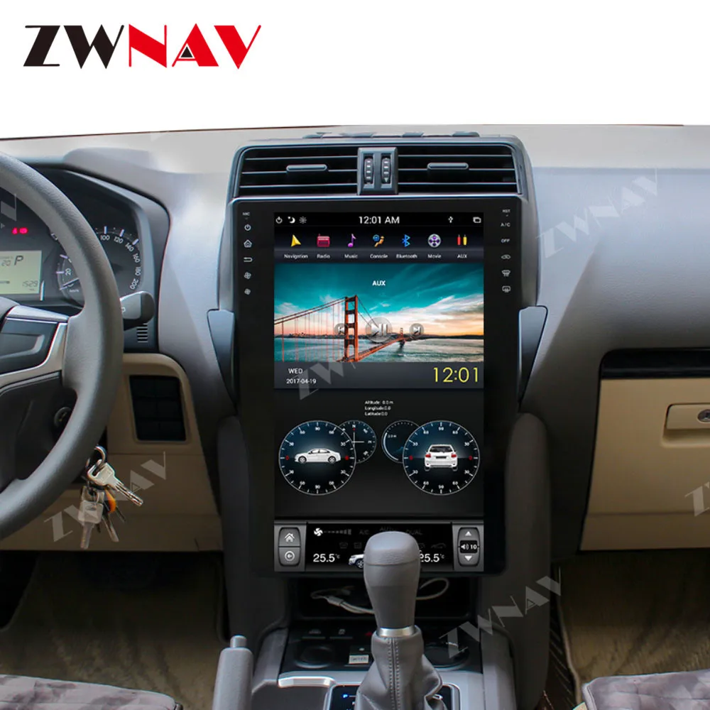 Tesla стиль 16 дюймов Автомобильный без DVD плеер gps навигация для TOYOTA Land Cruiser Prado 150 головное устройство Радио мультимедийный плеер HD