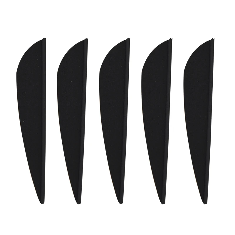 Black 100 шт. 2," стрельба из лука стрелы перо резиновые Vanes Fletching Fletche для стрелы DIY Инструменты наружная практика стрельбы аксессуары - Цвет: Black