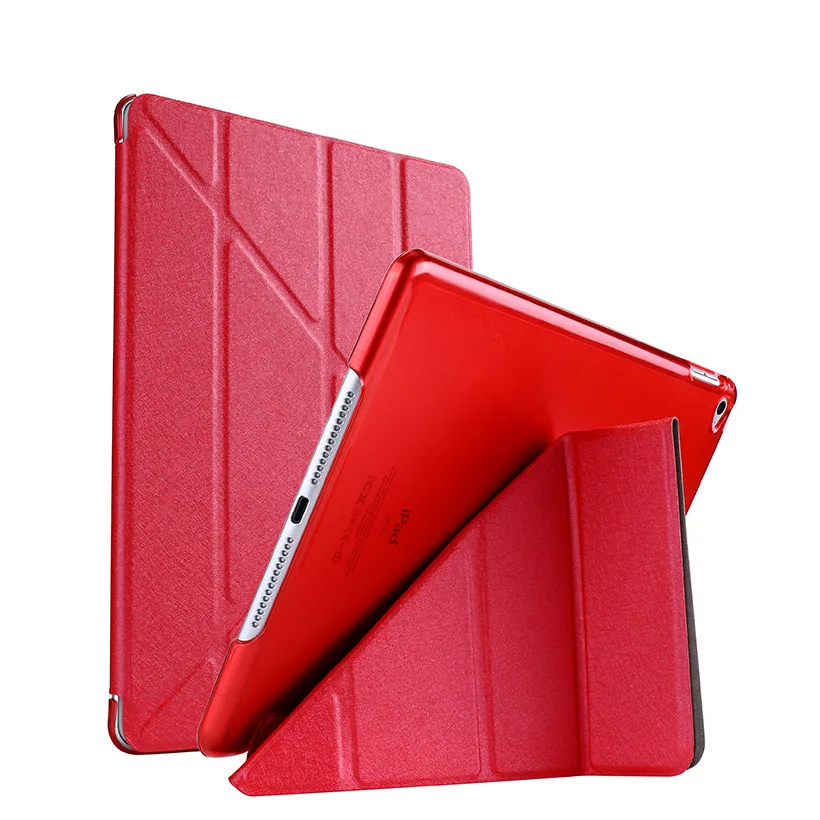 Red Смарт-чехол с подставкой для iPad Mini 4, жесткий чехол с откидной крышкой в три раза, кожаный чехол для Apple iPad Mini 4, чехол - Цвет: Red
