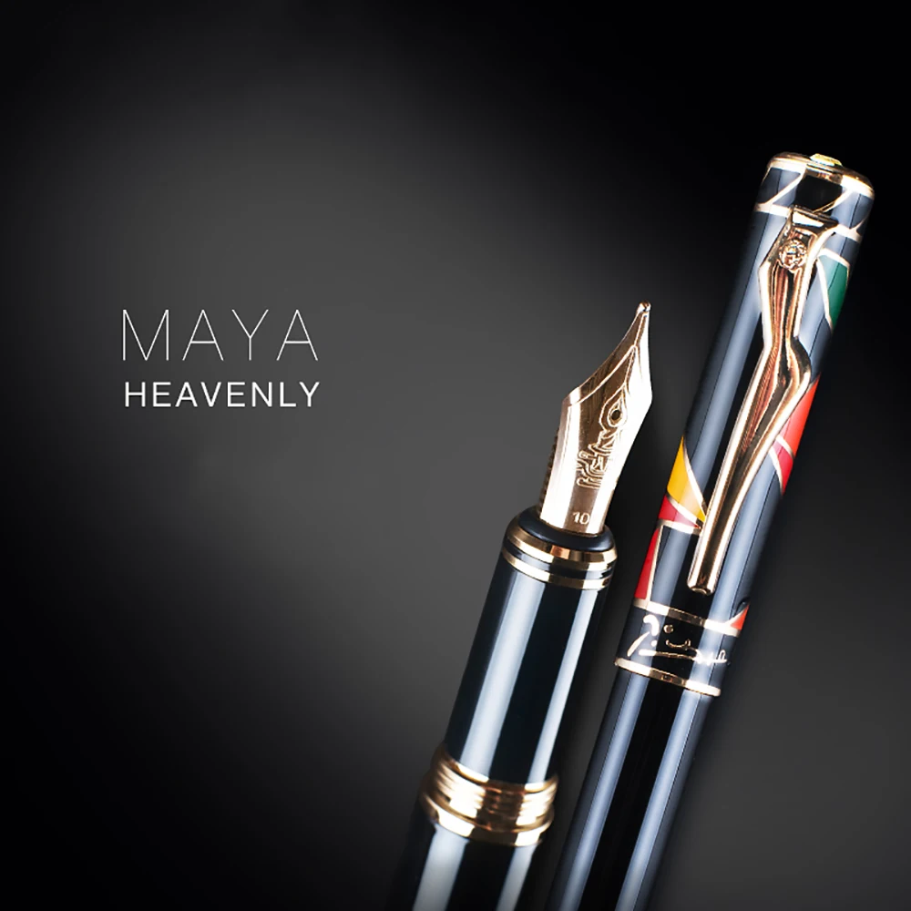 Перьевая ручка Picasso 80 Maya Rhyme of Heaven 10K с золотым наконечником и зажимом оригинальная
