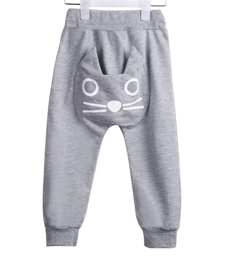 Горячая Распродажа новая одежда для малышей штаны с милым рисунком кота детские
