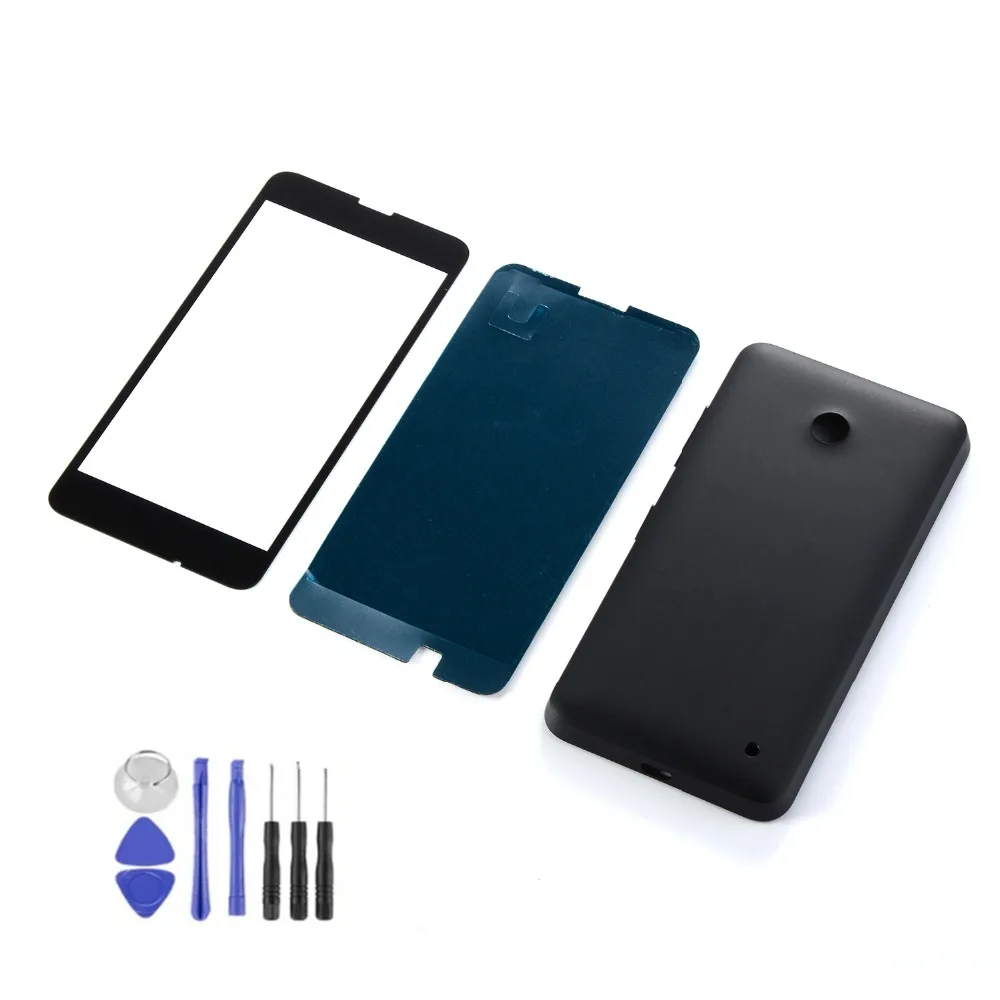 

For Nokia Lumia 630 635 636 638 LCD Display Touch Screen Panel Sensor Digitizer Glass+Housing Back Battery Cover+Adhesive+Tools