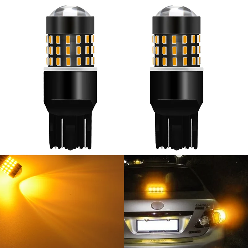 Amber TUINCYN 2 шт. T20 светодиодный 7443 W21/5 Вт Светодиодный фонарь 580 Автомобильный задний светильник резервный тормозной сигнальный фонарь Автомобильный задний светильник 12 В Белый Оранжевый Красный - Испускаемый цвет: Amber