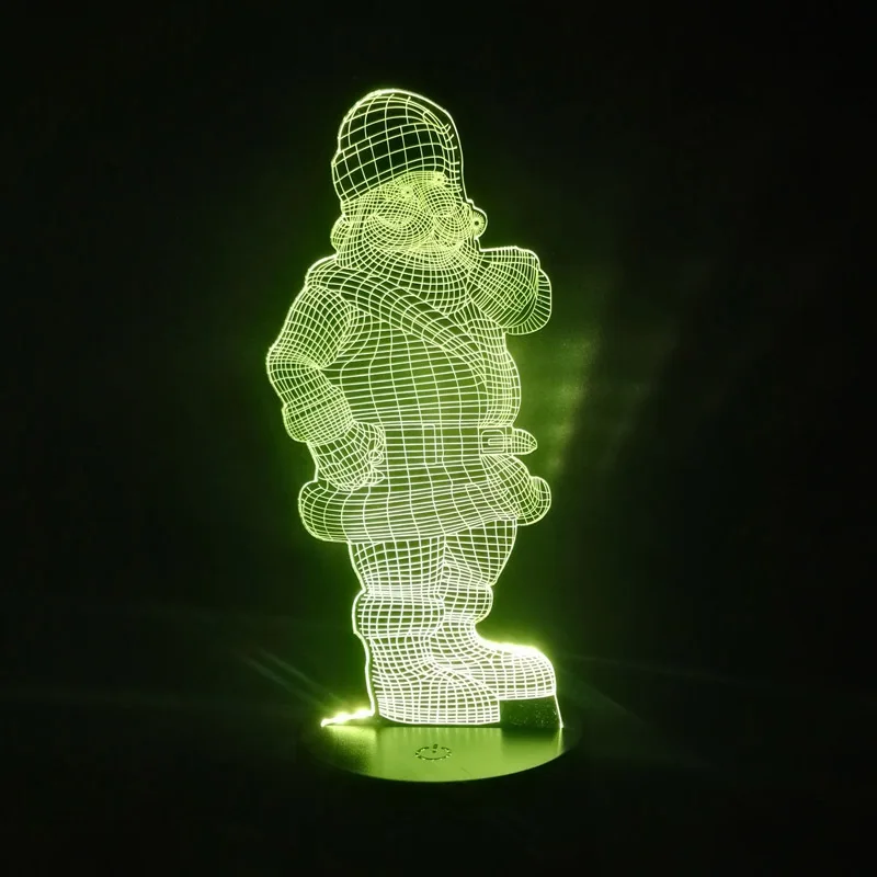 Новинка рождественские украшения подарок 3D светодиодный ночник USB сна настольная лампа 7 Изменение цвета дома кафе-бар украшение дома kid Игрушка