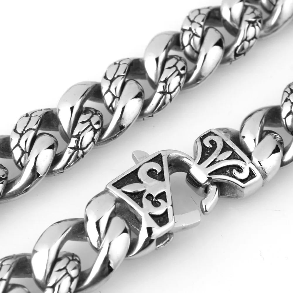 Мужская цепочка с кубинским панцирным узором ожерелье или браслет из