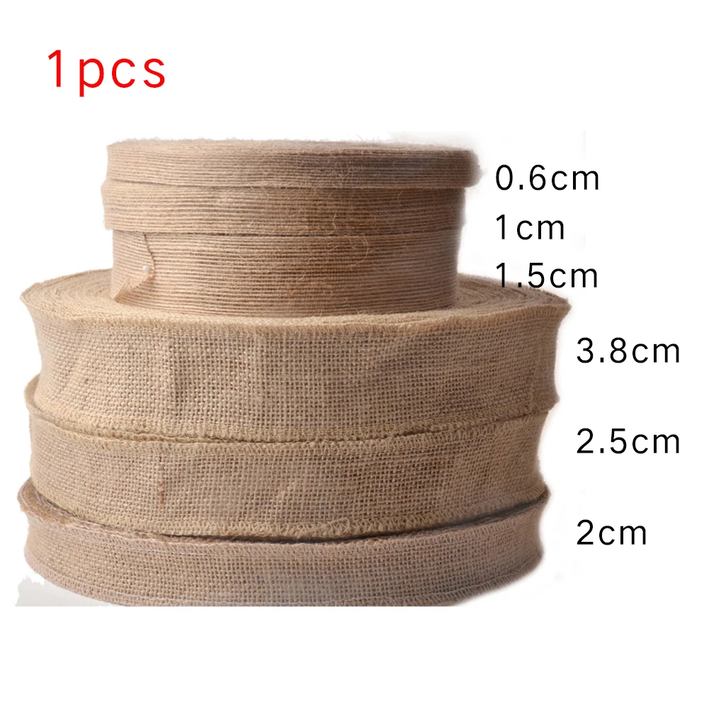 1 м красивый коричневый натуральный джутовый плетеный пояс пеньковая мешочная