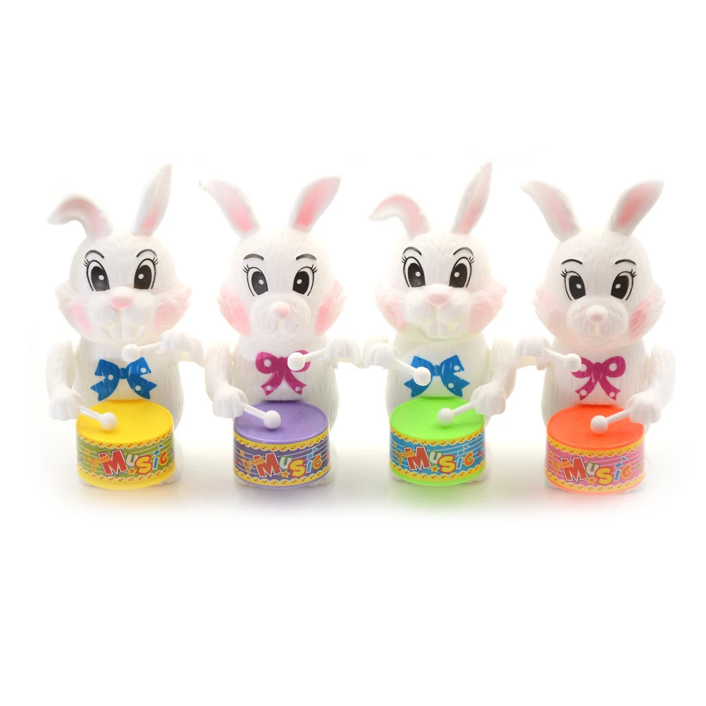 

1pcs Cartoon Rabbit Drumming Toy Kid Girls Rabbit Drumming Toy Clockwork Wind-Up Developmental Toy Gift