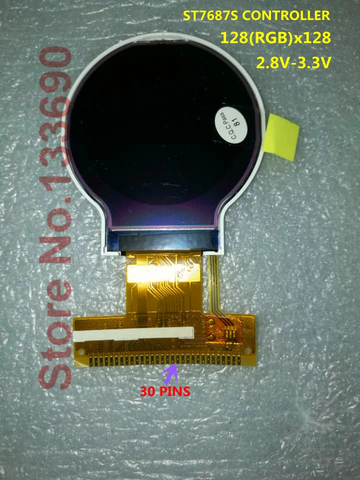 1 шт. 1,26 дюймов TFT ЖК-дисплей 128(RGB) X128 разрешение круг TFT ЖК-экран 8080 Параллельный 8 бит st7687s контроллер