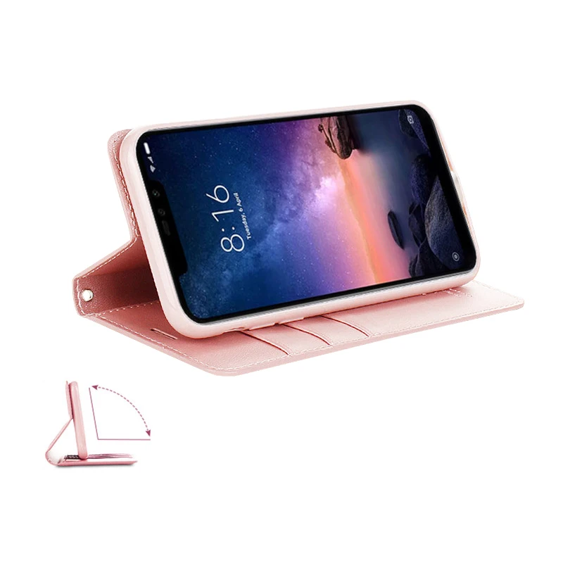 Hanman для Xiaomi Redmi Note 6 Pro Бизнес-Книга Стиль Ретро Овчина кожаный бумажник задняя крышка чехол с подставкой держатель Слот для карт