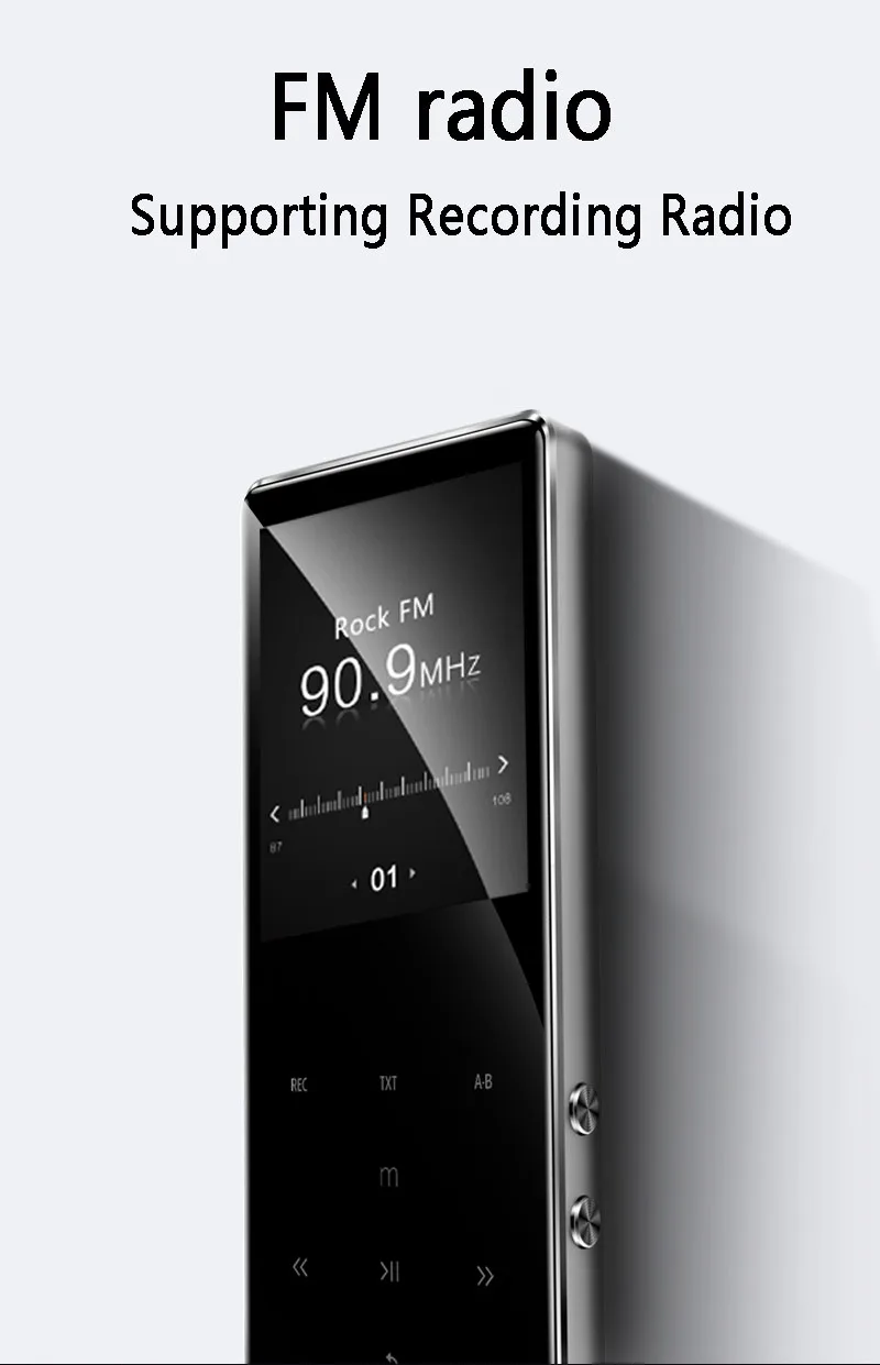 Bluetooth 4,2 металлический MP3-плеер 2,4 дюймов экран fm радио Электронная книга видео без потерь HIFI музыка мини портативный спортивный аудио плеер