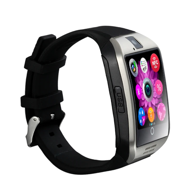 Q18 Смарт-часы Камера TF sim-карты телефон часы синхронизации SMS Facebook Twitter Bluetooth Smartwatch