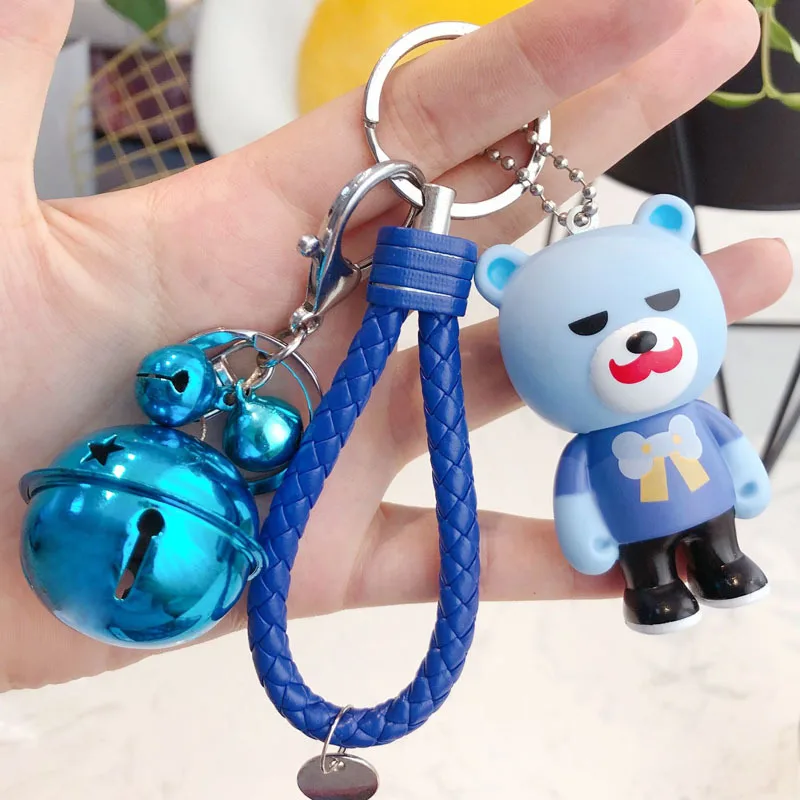 Bomgom мультфильм Popobe хмурый Медведь Момо виниловый пластмассовый брелок для ключей сумка украшения кулон Детские игрушки кукольный брелок - Цвет: 11
