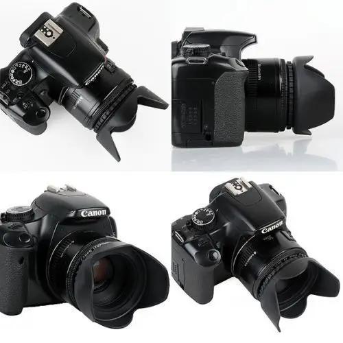 Комплект для защиты объектива 58 мм комплект Canon Rebel T6i T6 T5i T5 SL1 70D 1300D 1200D|58mm lens hood|lens