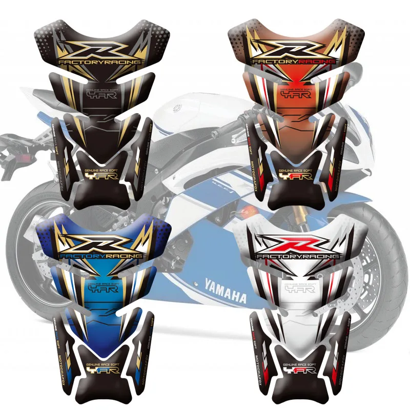 Новый защитный наклейка-декор для бака мотоцикла 3D "Fishbone" для Yamaha YZF R1 R6.