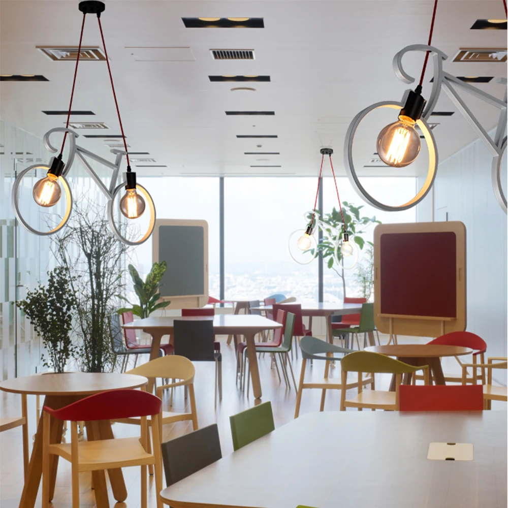 Скандинавские современные велосипедные железные светодиодные потолочные