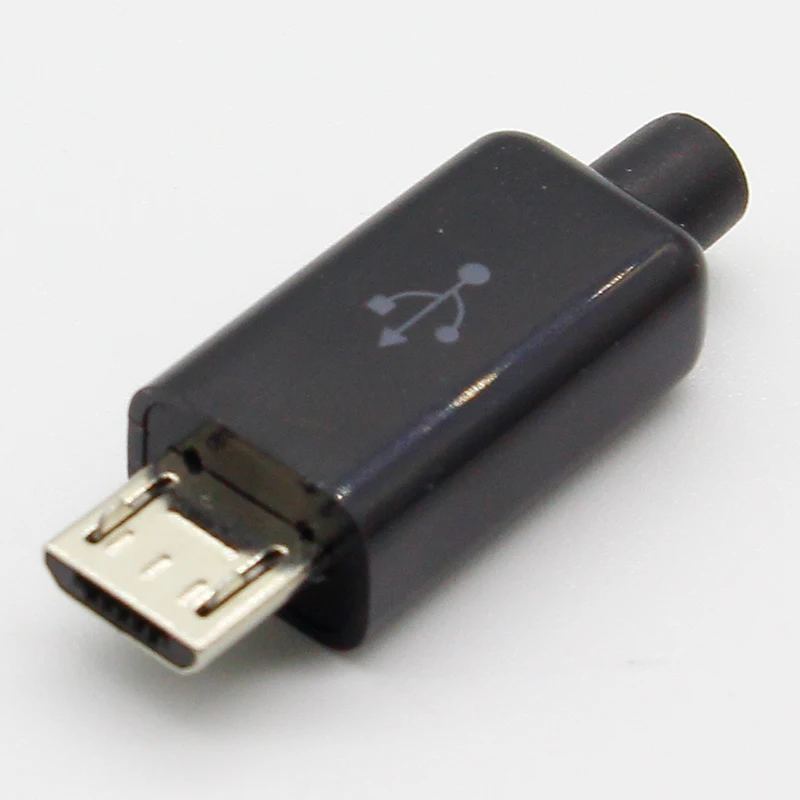 10 шт. DIY Micro USB Тип B папа 5 контактов четыре в сборе разъем штепсельная вилка| |