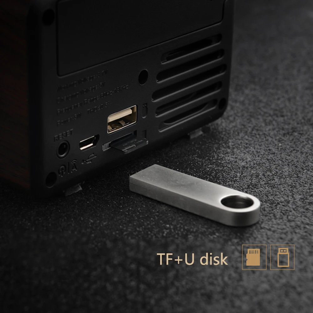 Портативный беспроводной динамик винтажный Bluetooth мини портативный сабвуфер TF