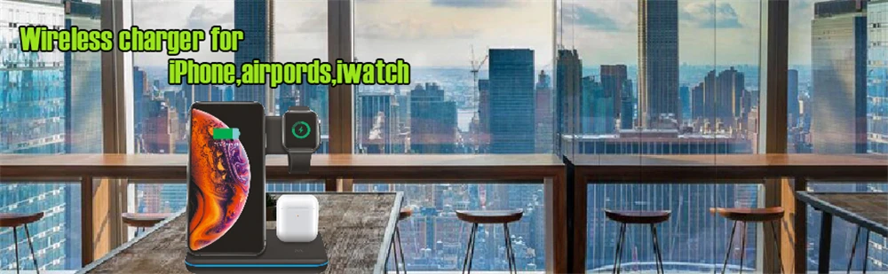 FDGAO 3 в 1 15 Вт Быстрое беспроводное зарядное устройство Подставка для Apple Watch iWatch 5 4 3 AirPods 10 Вт Qi для iPhone 11 X XS XR 8 samsung S10 S9