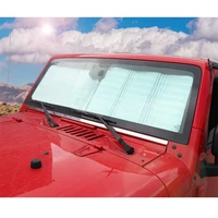for jeep double sided aluminum foil sunscreen insulation windshield sunshade heat shield